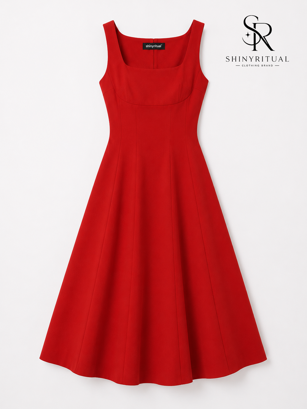 Rougevia Square-Neck Maxi Dress