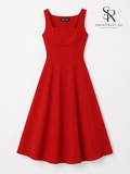 Rougevia Square-Neck Maxi Dress