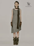Elaris Sage Pleat Tank Dress
