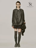 Sylven Stripe Silk Knot Shirt