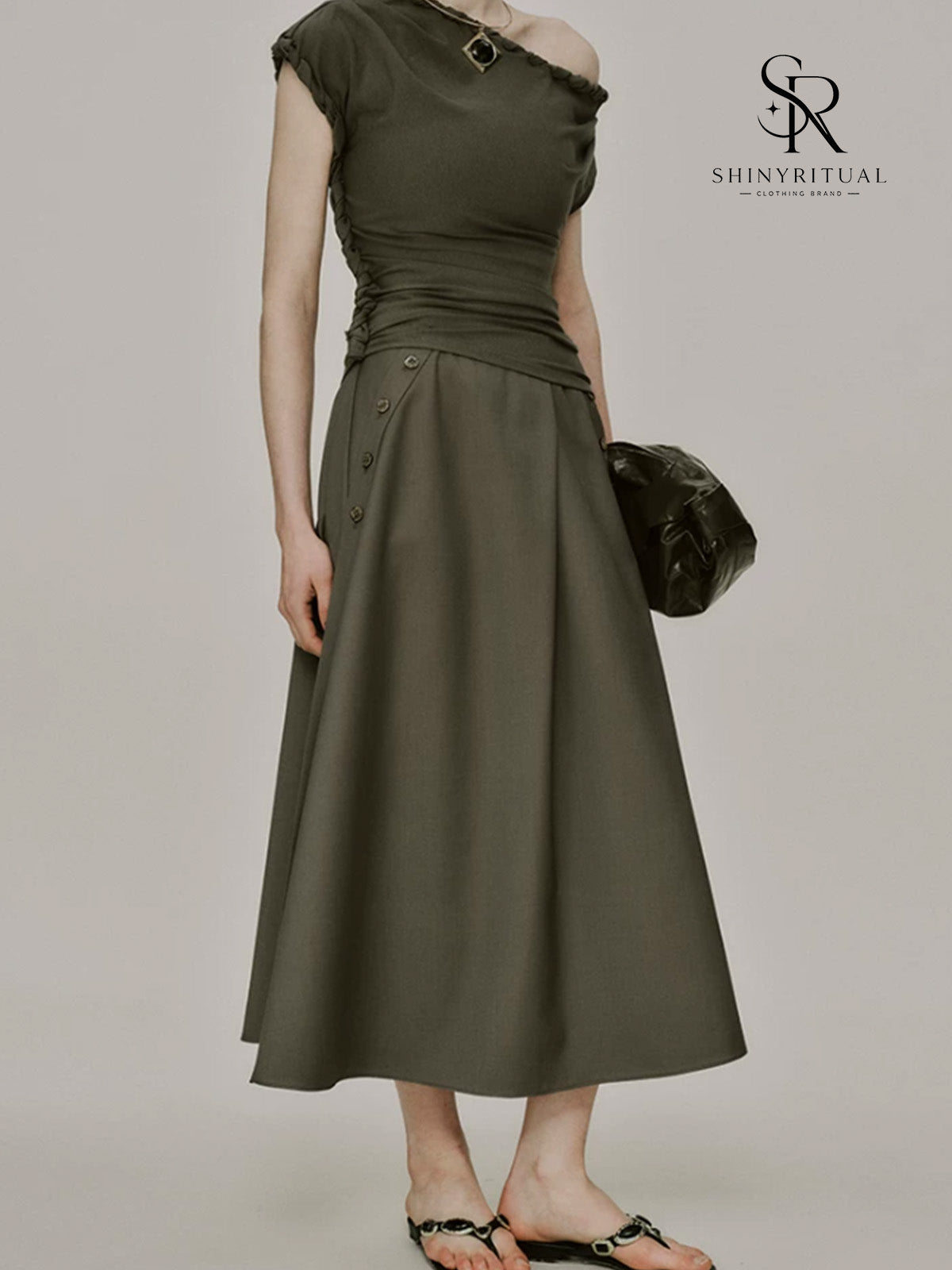 Celestine Double-Breasted Maxi Skirt