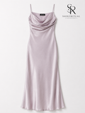 Lavelle Drape Ribbon Midi Dress