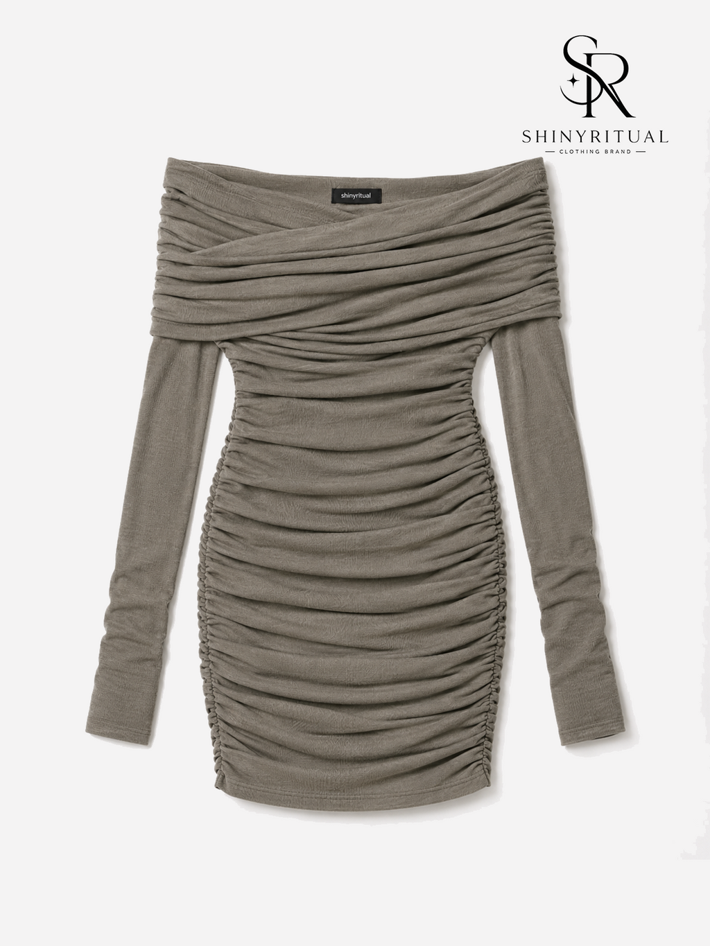 Ashlune Off-Shoulder Ruched Dress
