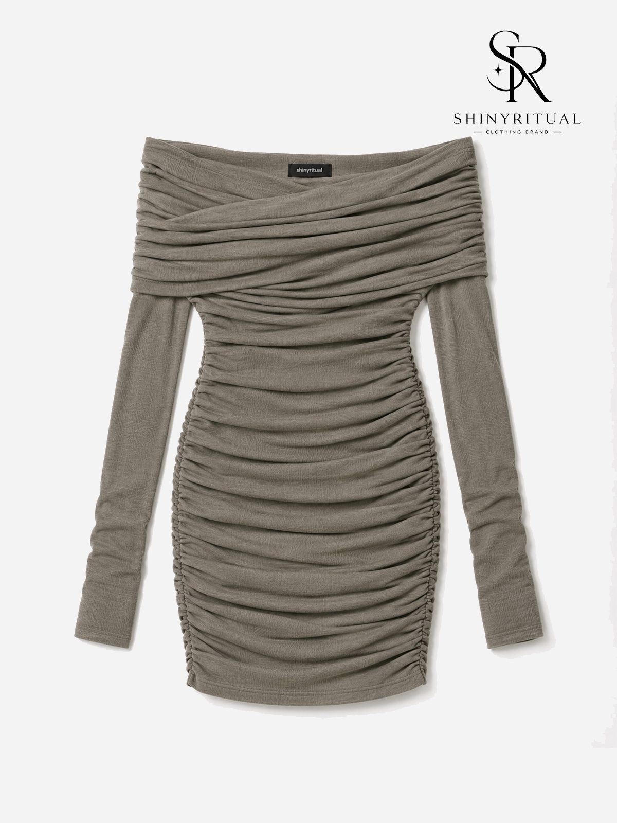 Ashlune Off-Shoulder Ruched Dress