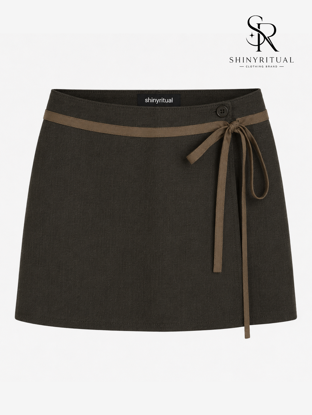 Noctelle Tie-Waist Mini Skirt