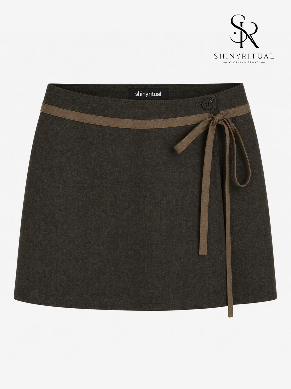 Noctelle Tie-Waist Mini Skirt