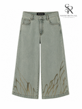 Aurevon Vintage Burnout Denim Shorts