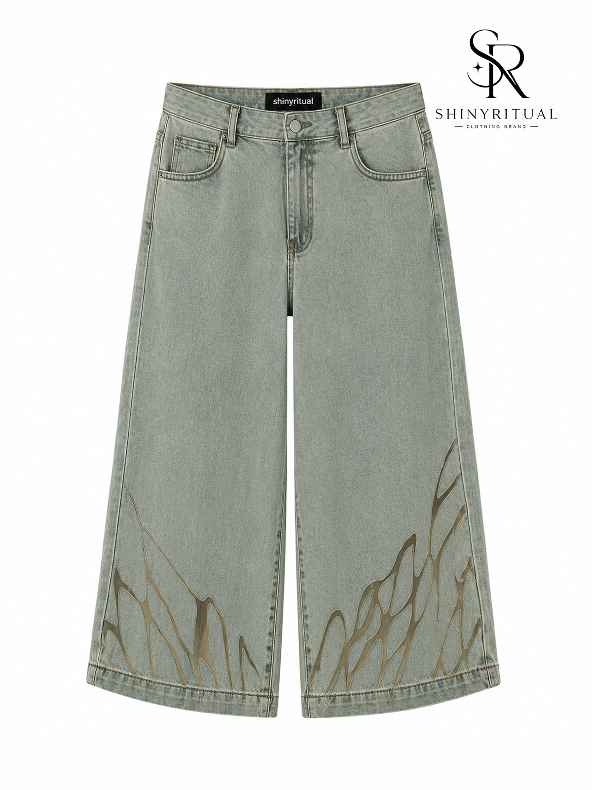 Aurevon Vintage Burnout Denim Shorts
