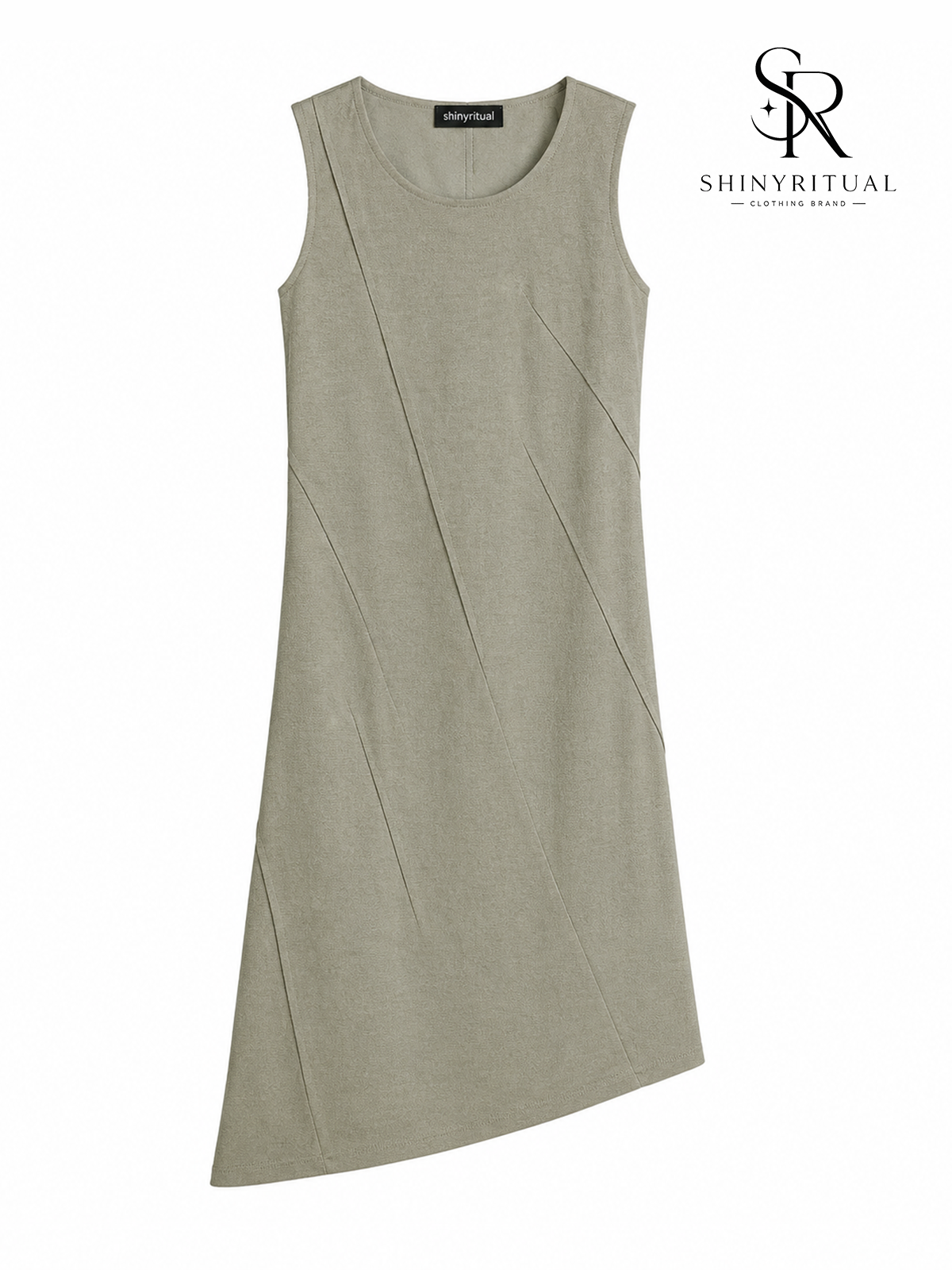 Elaris Sage Pleat Tank Dress