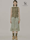 Mirelle Jacquard Knit Twinset Vest