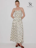 Roserie Polka Satin Slip Dress