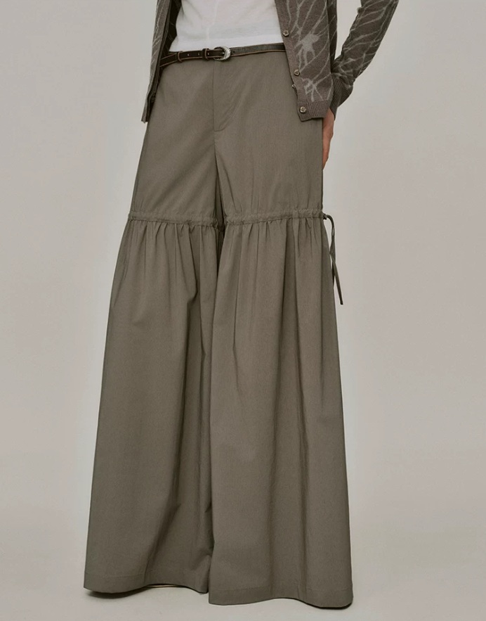 Mirewood Moss Stripe Wide Pants