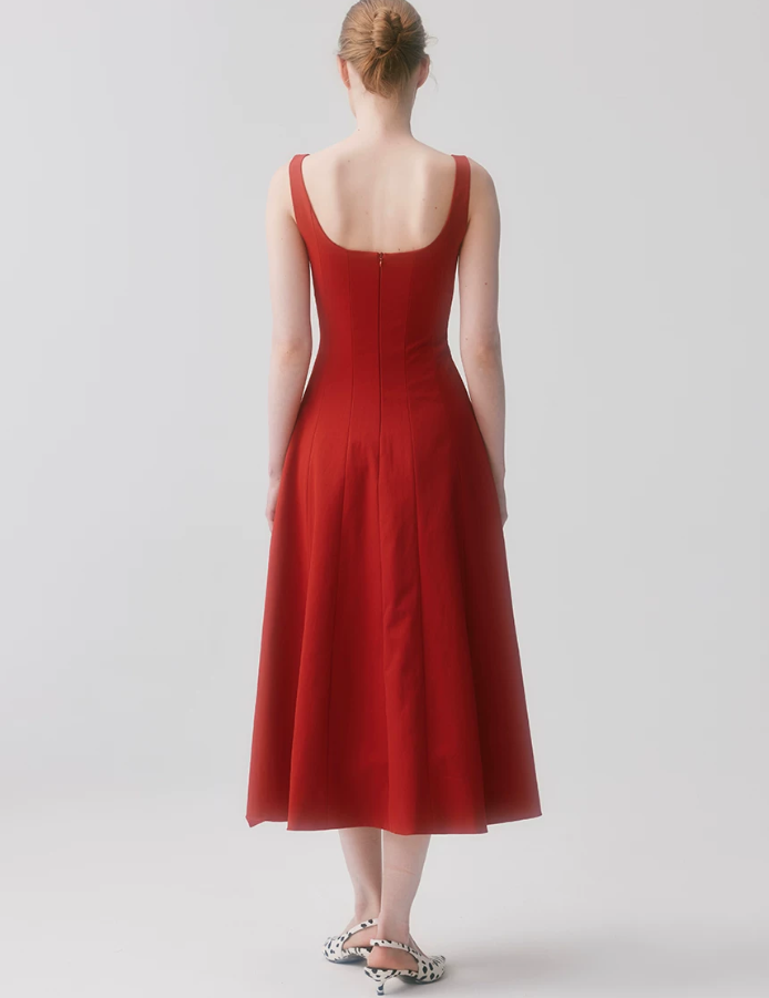 Rougevia Square-Neck Maxi Dress
