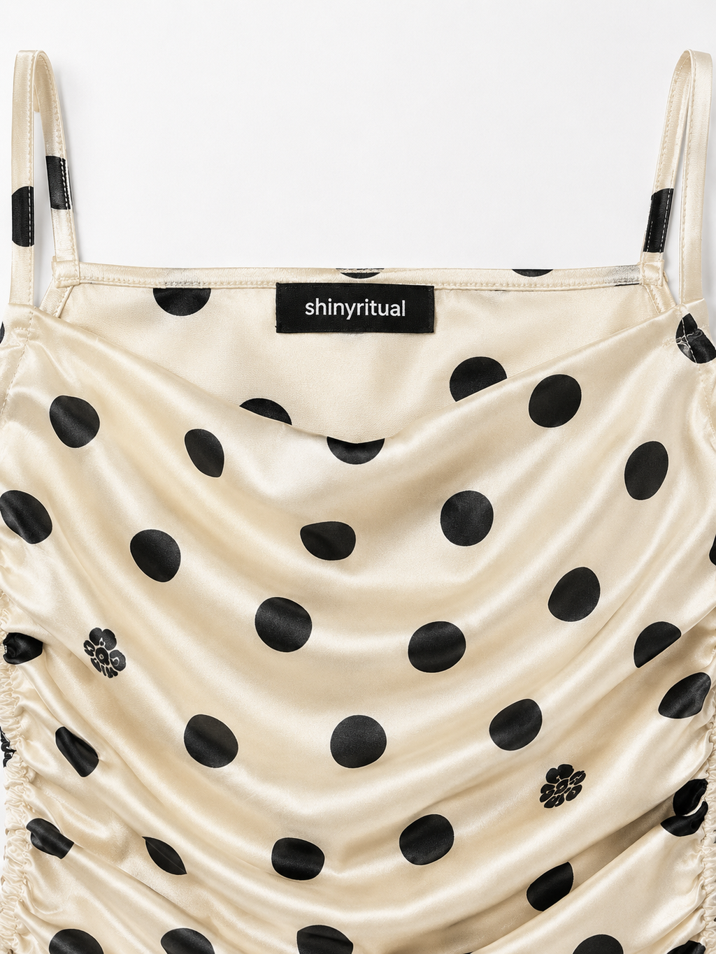 Roserie Polka Satin Slip Dress