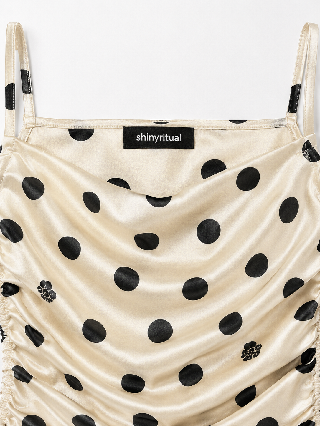 Roserie Polka Satin Slip Dress