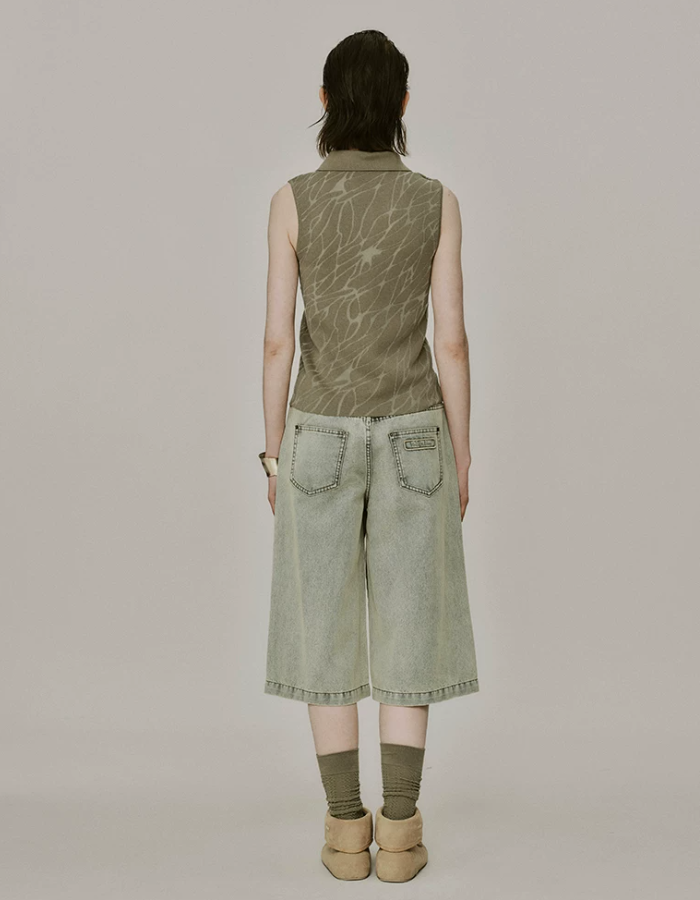 Mirelle Jacquard Knit Twinset Vest