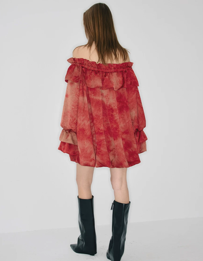 Crimson Tide Tie-Dye Shirt Dress
