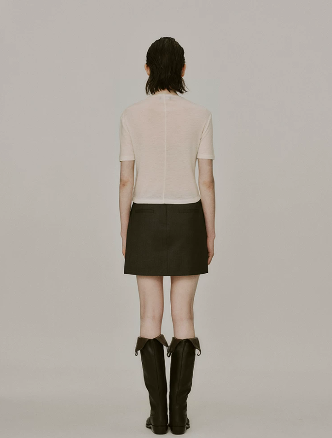 Noctelle Tie-Waist Mini Skirt