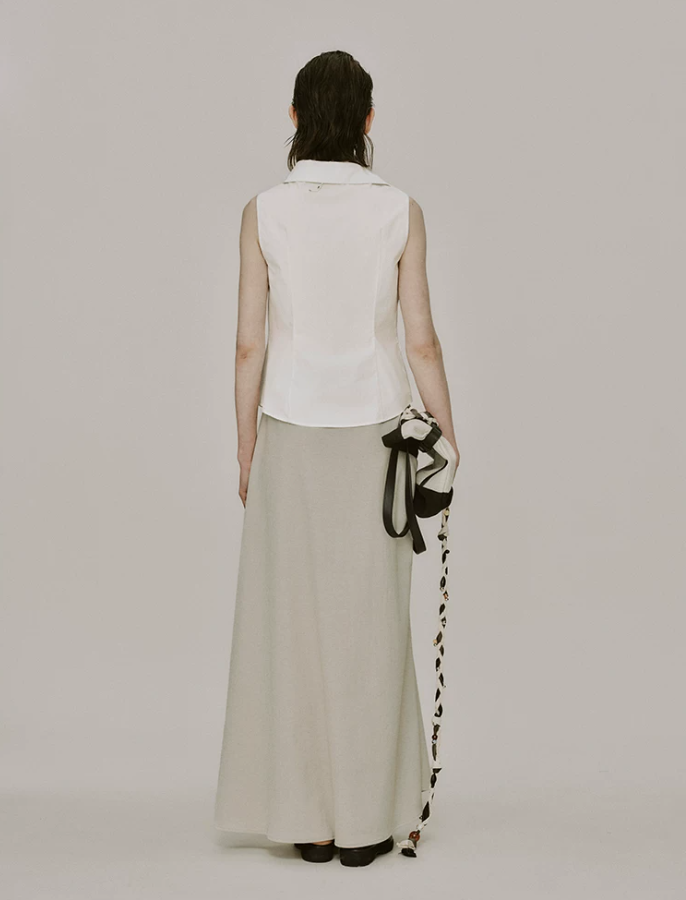Aureline Asymmetry Sleeveless Shirt