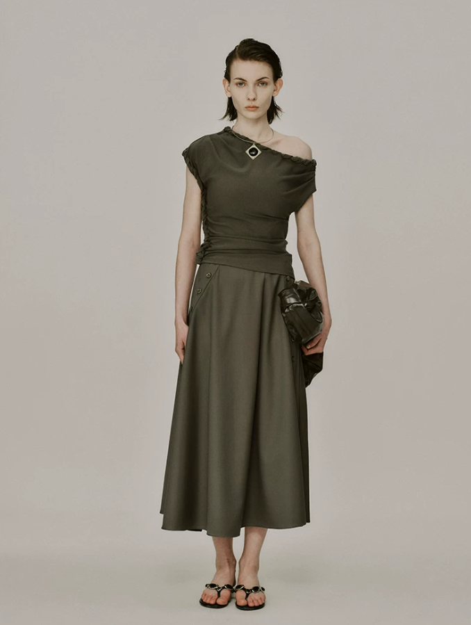 Celestine Double-Breasted Maxi Skirt