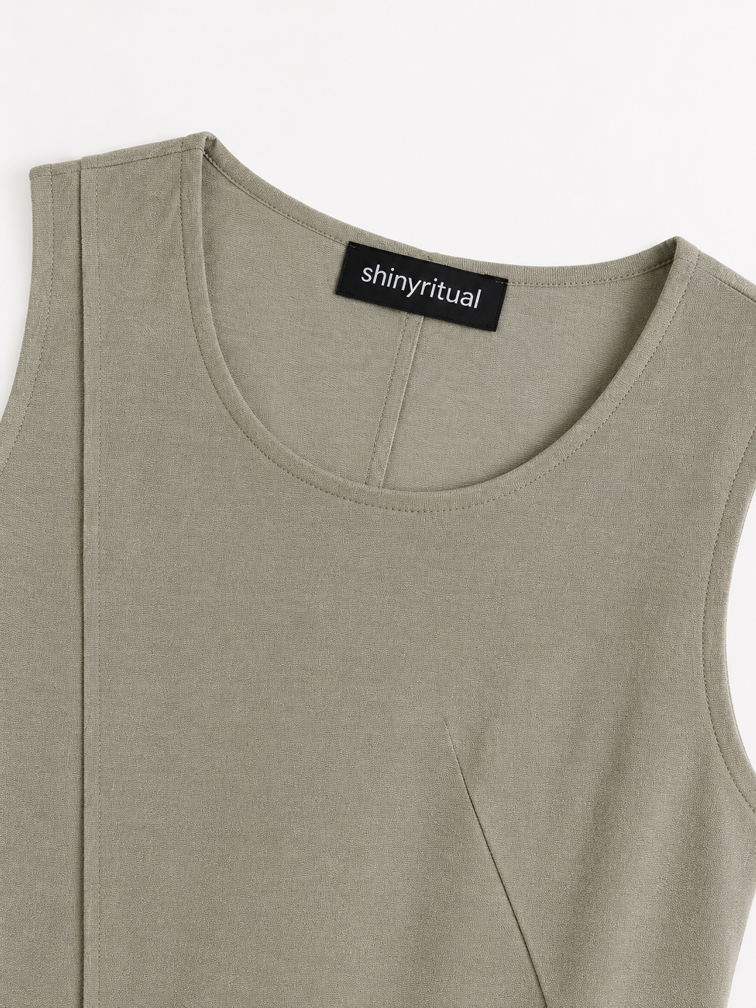 Elaris Sage Pleat Tank Dress