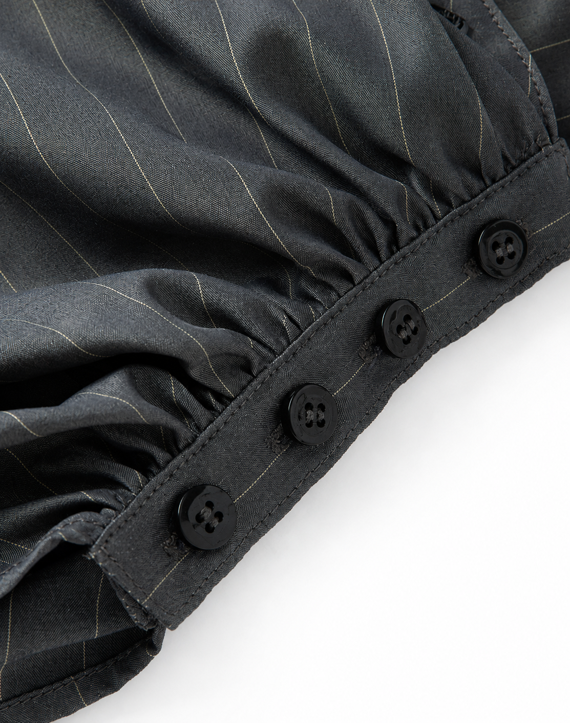 Avenra Pleated Stripe Crossover Shirt