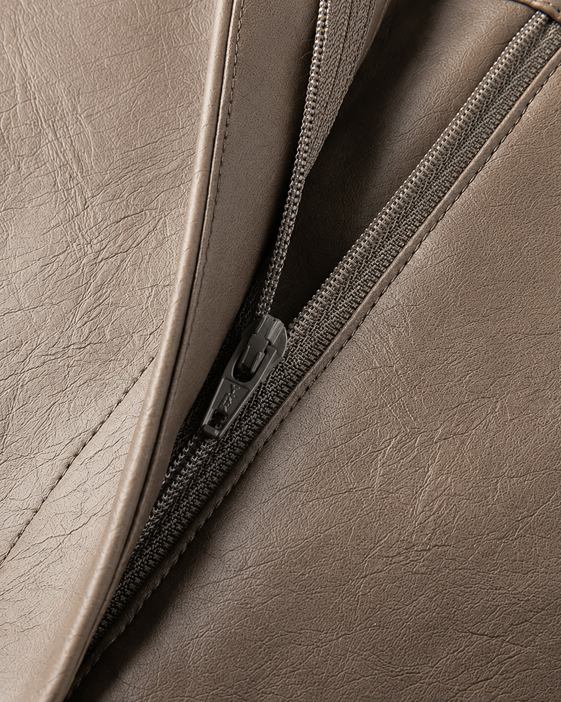 Velmira Leather-Panel Coffee Skirt
