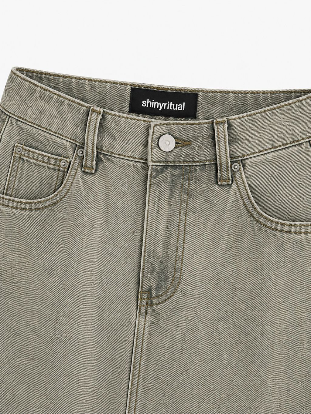 Lunara Burnout Denim Midi Skirt