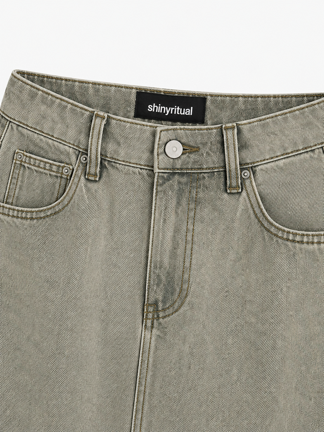 Lunara Burnout Denim Midi Skirt