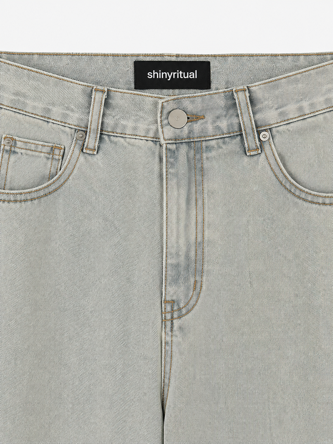 Skylure Washed Burnout Denim Pants